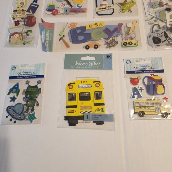 Boy School  Toys scrapbook sticker bundle Craft DIY lot of 8 - Picture 4 of 4